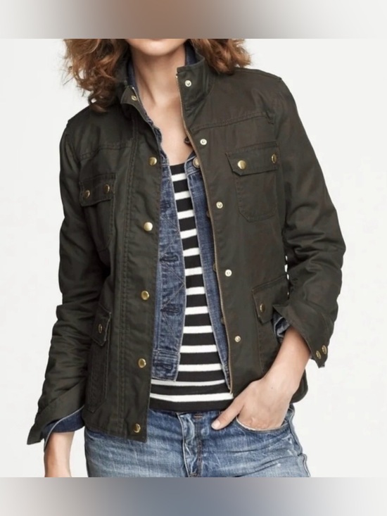 J. Crew Jackets & Blazers - J.Crew Relaxed Boyfriend Field Utility Jacket Military Olive Green M